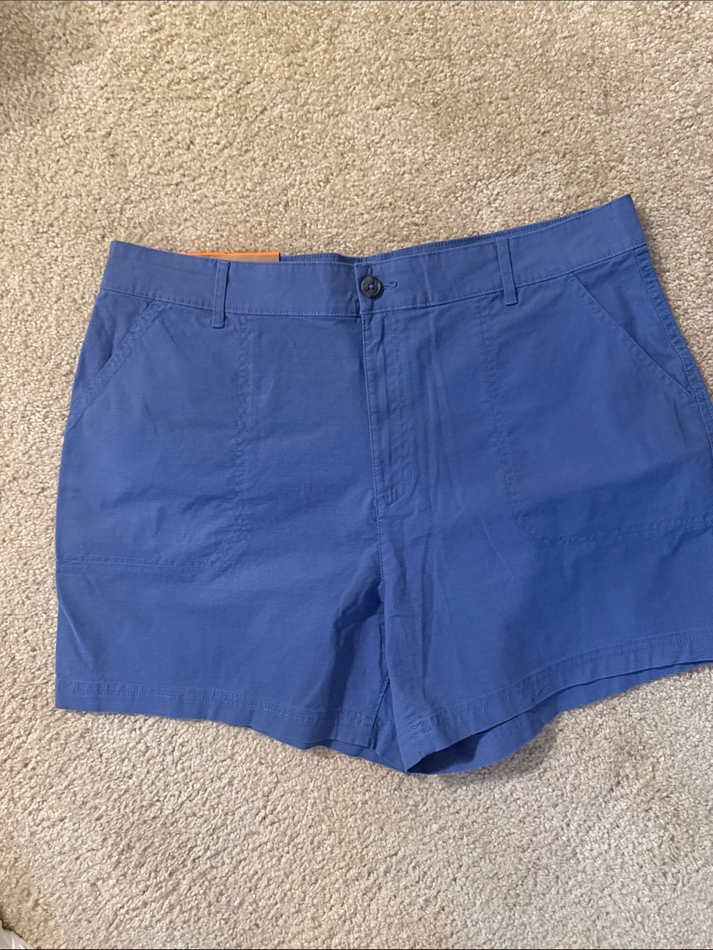 NWT Eddie Bauer RipStop 5" Inseam Blue Shorts Size 16